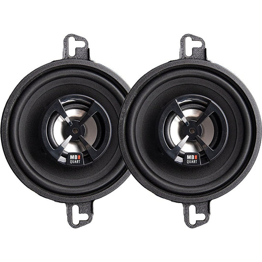 MB Quart - Discus 3-1/2" 2-Way Car Speakers with Polypropylene Cones (Pair) - Black