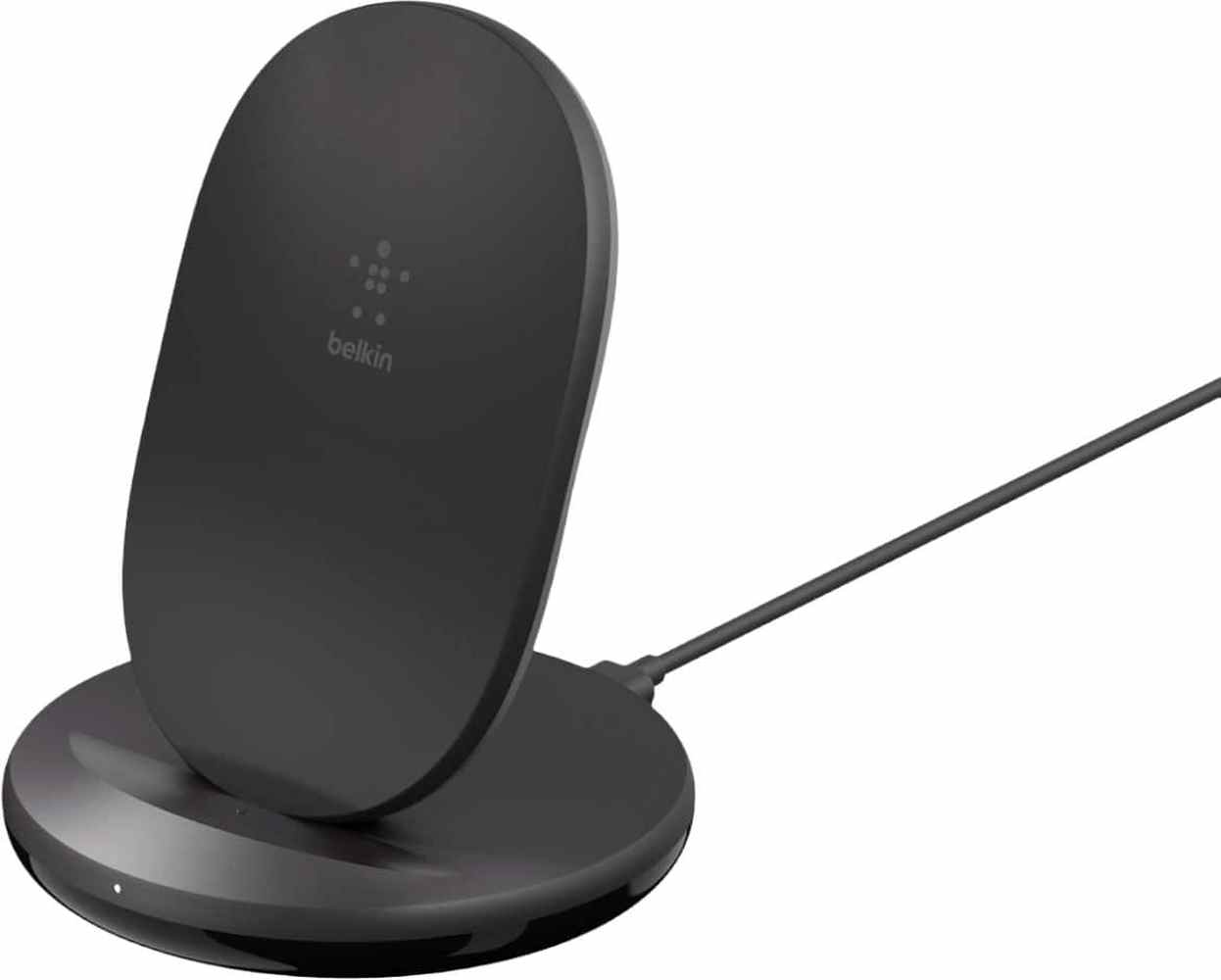 Belkin - BOOSTCHARGE Wireless Charging Stand with LED Indicator and 20W USB-C Power Supply  Case Compatible - Black
