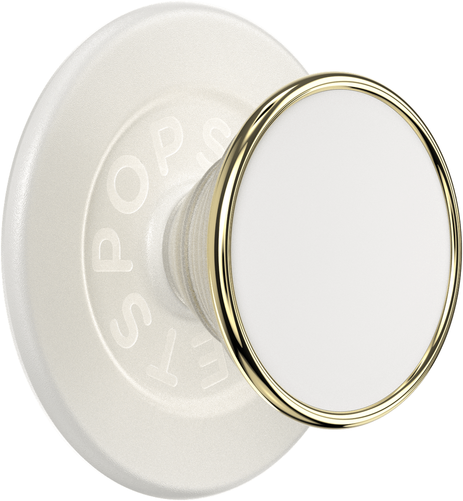 PopSockets - MagSafe PopGrip Universal Magnetic Grip  Stand with Adapter Ring for Cell Phones - White