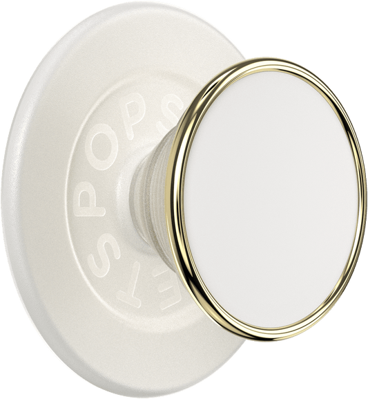PopSockets - MagSafe PopGrip Universal Magnetic Grip  Stand with Adapter Ring for Cell Phones - White