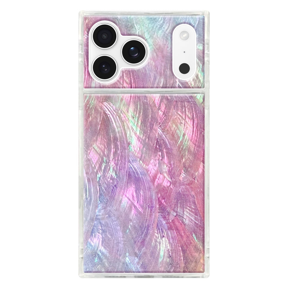 FLAUNT - Square Case with MagSafe for  iPhone 17 Pro Max - Pink Mother of Pearl