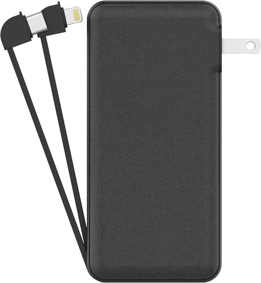 myCharge - 10000 mAh Portable Charger for Most USB-C and Apple Devices - Black