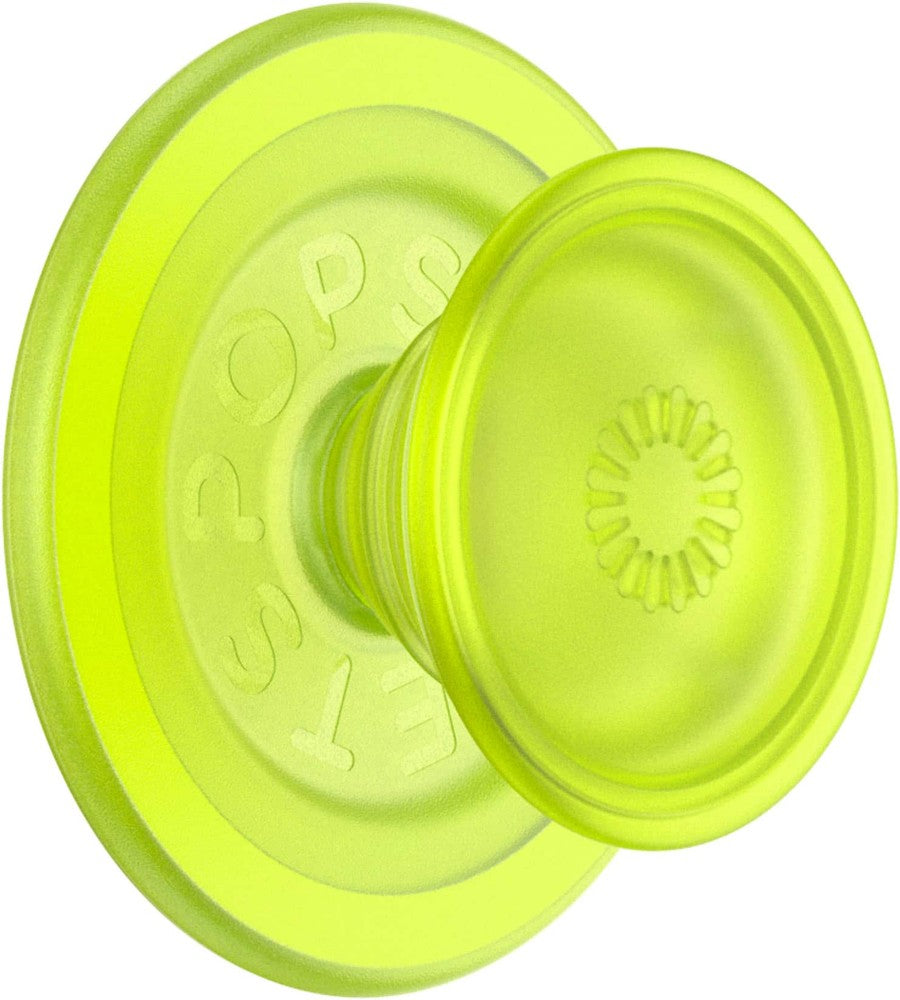 PopSockets - MagSafe PopGrip Universal Magnetic Grip  Stand with Adapter Ring for Cell Phones - GITD Chartreuly Translucent
