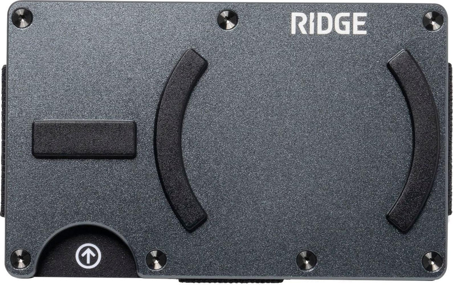 The Ridge Wallet - Gunmetal MagSafe Wallet Cash Strap - Silver
