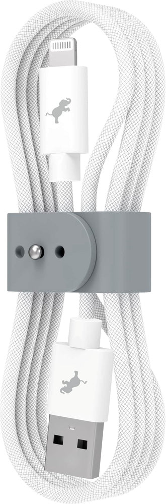 Nimble - Powerknit USB-A to Lightning Cable 1M/3.3FT MFi Certified for iPhone 146 iPad  AirPods Durable Charging Cord - White