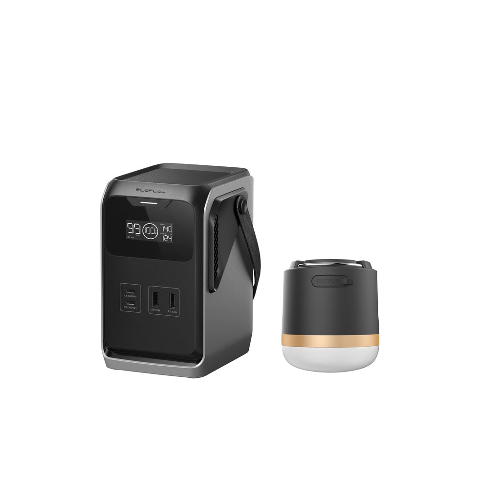 EcoFlow - TRAIL 200 DC Portable Power Station (192 Wh Capacity) with Camping Light - Black