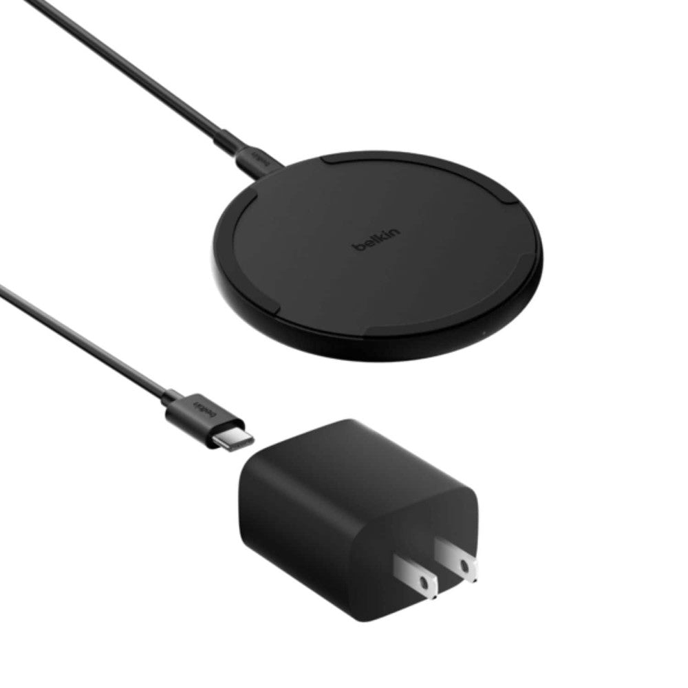 Belkin - Wireless Charging Pad 15W - BOOSTCHARGE Qi Charger for  iPhone AirPods Power Supply and Cable Included - Black