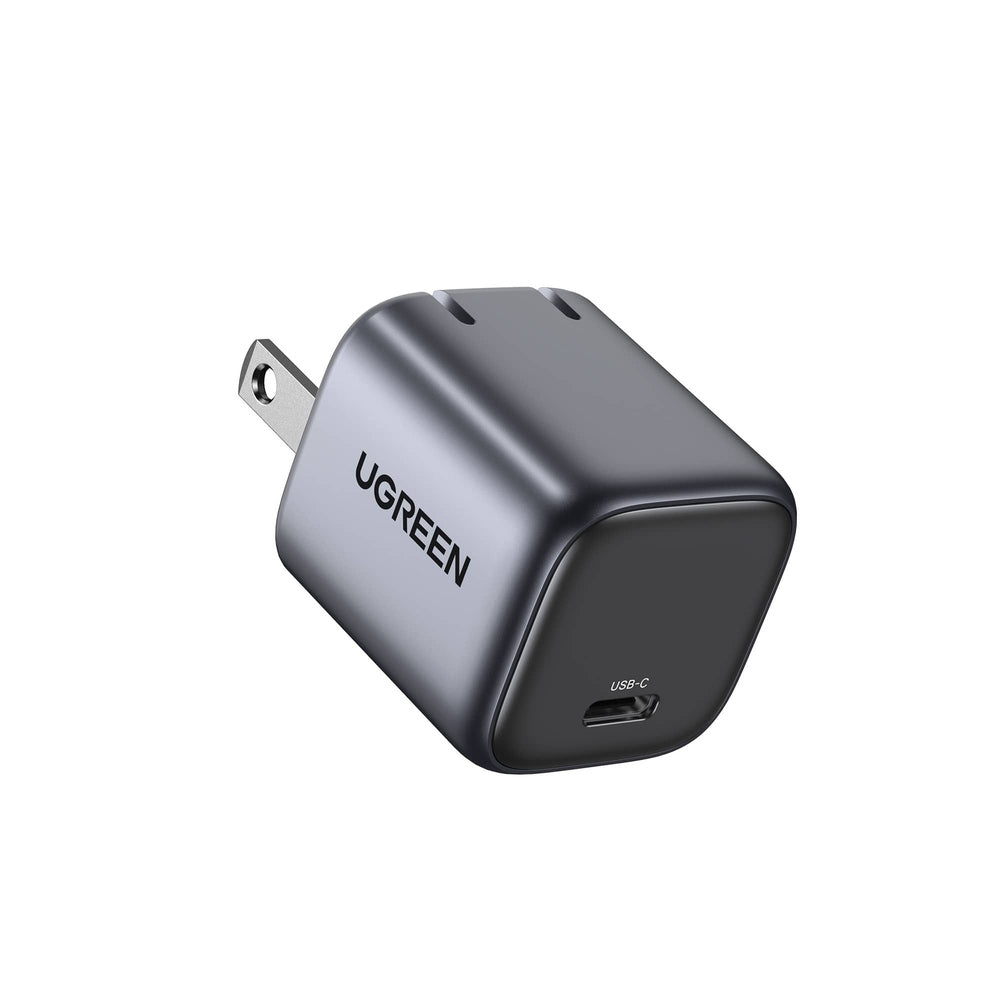 UGREEN - Nexode 30W USB-C Charger Compact Foldable GaN Charger for iPhone Series Samsung Smartphones iPads - Black