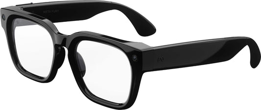 Fury - Smart AI glasses — Meta AI 12MP Camera Live Translate — 8+ Hour Battery — Transition Grey Lenses - Classic Black