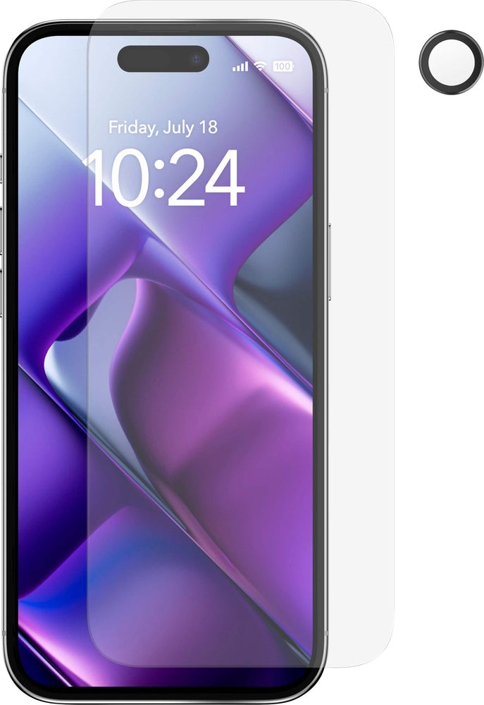 Insignia - Glass Screen Protector with Lens Protection for  iPhone Air (3-Pack) - Clear