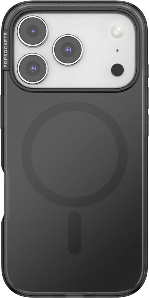 PopSockets - MagSafe PopCase for  iPhone 17 Pro Case - Black Translucent