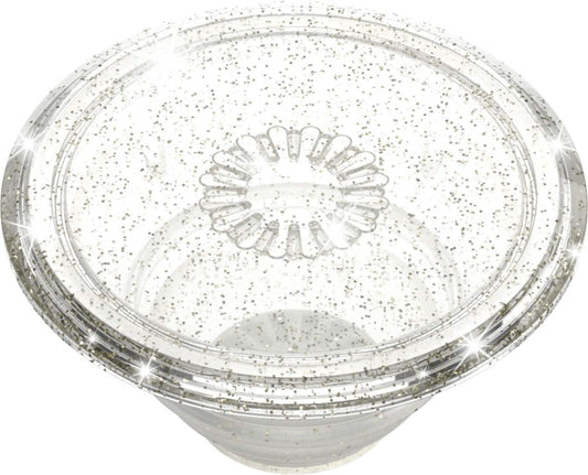 PopSockets - PopTop Swappable Universal Grip for Cell Phones TOP ONLY Compatible with Any PopGrip Base - Clear Glitter
