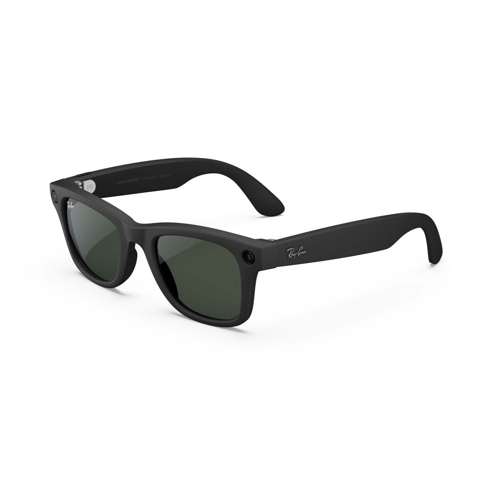 Ray-Ban Meta - Wayfarer (Gen 1) glasses with Meta AI Audio Photo Video Compatibility - Clear to Green Transitions Lenses - Matte Black