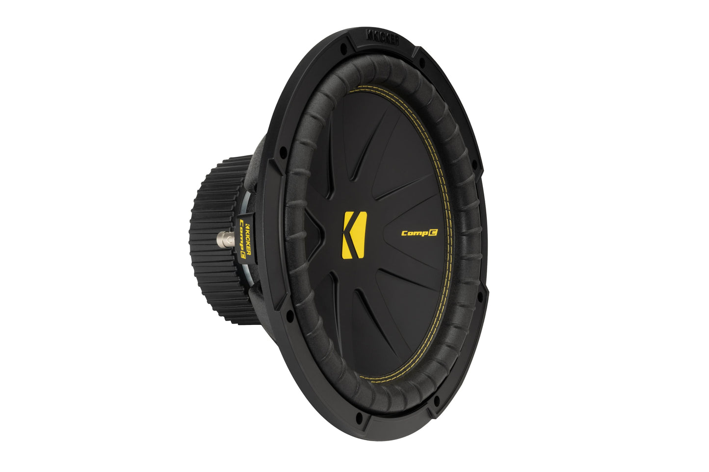 KICKER - CompC 12" Single-Voice-Coil 4-Ohm Subwoofer - Black