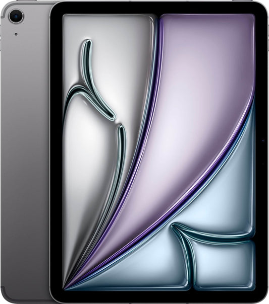 Apple - 11-inch iPad Air M3 chip Built for Apple Intelligence Wi-Fi + Cellular 128GB - Space Gray (Unlocked)
