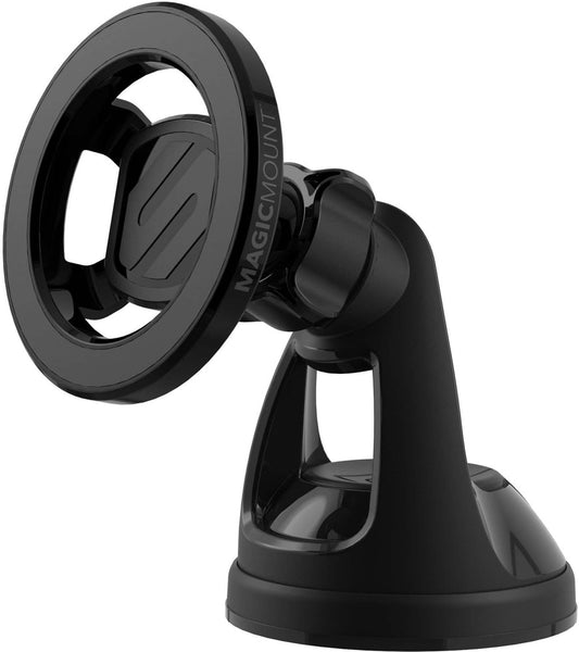 Scosche - MagSafe / Popsocket Compatible Window / Dash Mount for Mobile Phones - Black