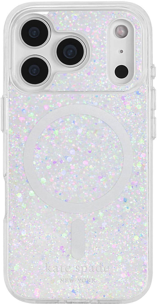 kate spade new york - Protective Case with MagSafe for  iPhone 17 Pro - Chunky Glitter Iridescent