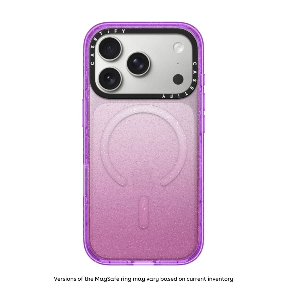 CASETiFY -  iPhone 17 Pro Impact Case in Glitter Purple - Purple Glitter