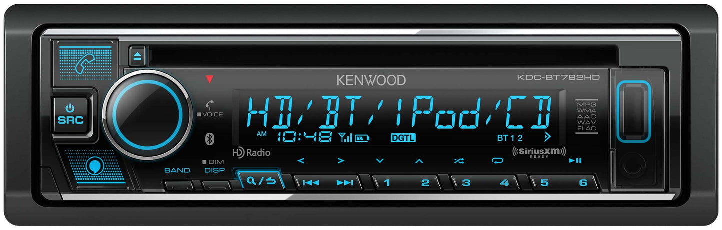 Kenwood - Bluetooth CD Receiver with Alexa Built in and Satellite Radio Ready - Black