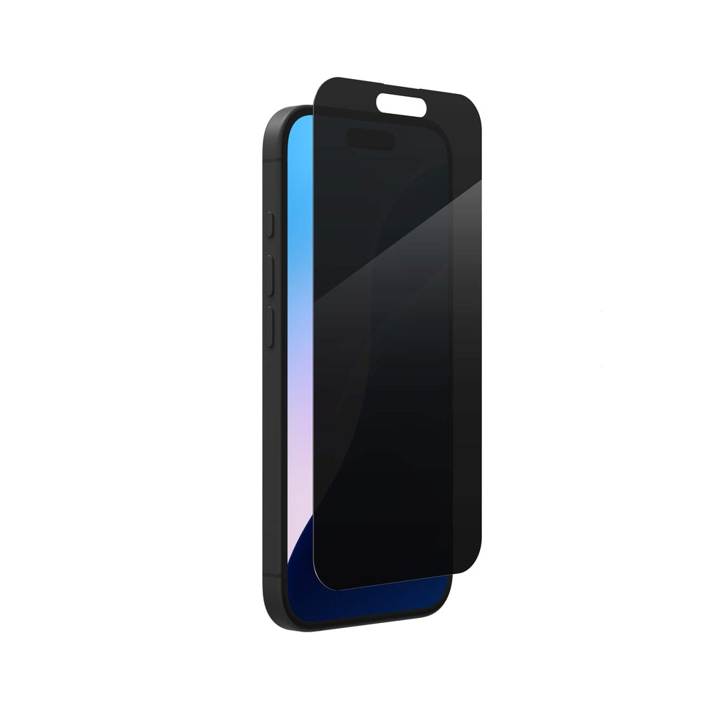 ZAGG - Glass Elite Privacy Screen Protector for Apple iPhone 16 iPhone 15 - Tinted