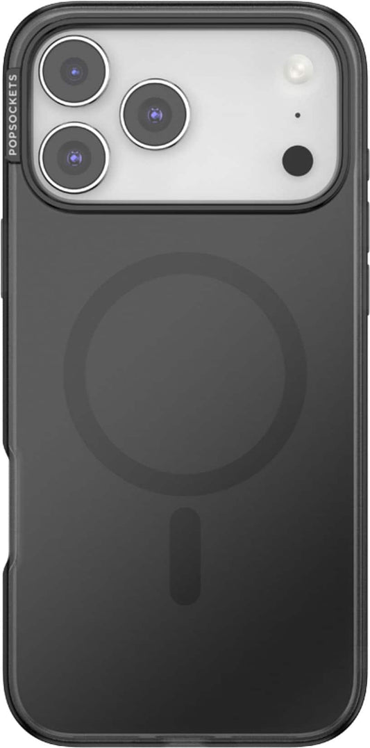 PopSockets - MagSafe PopCase for Apple iPhone 17 Pro Max Case - Black Translucent