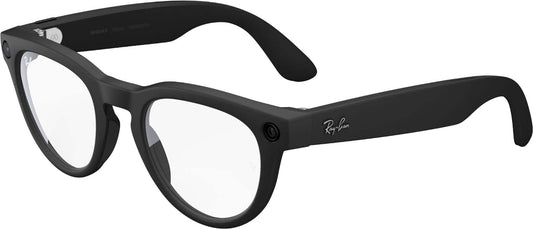 Ray-Ban Meta - Headliner (Gen 2) glasses with Meta AI Audio Photo Video Compatibility - Clear lenses - Matte Black