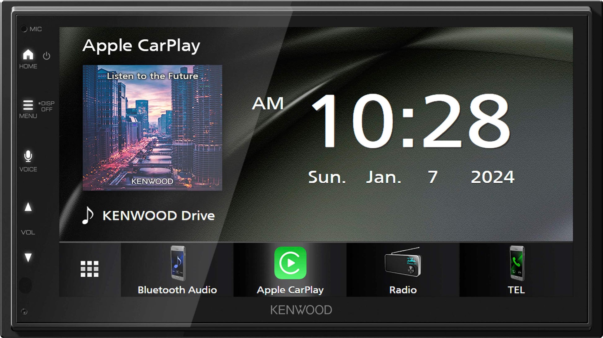 Kenwood - DMX5710S 6.8" - Wireless Apple CarPlay/ Android Auto Bluetooth Digital Media (DM) Receiver Maestro - Black