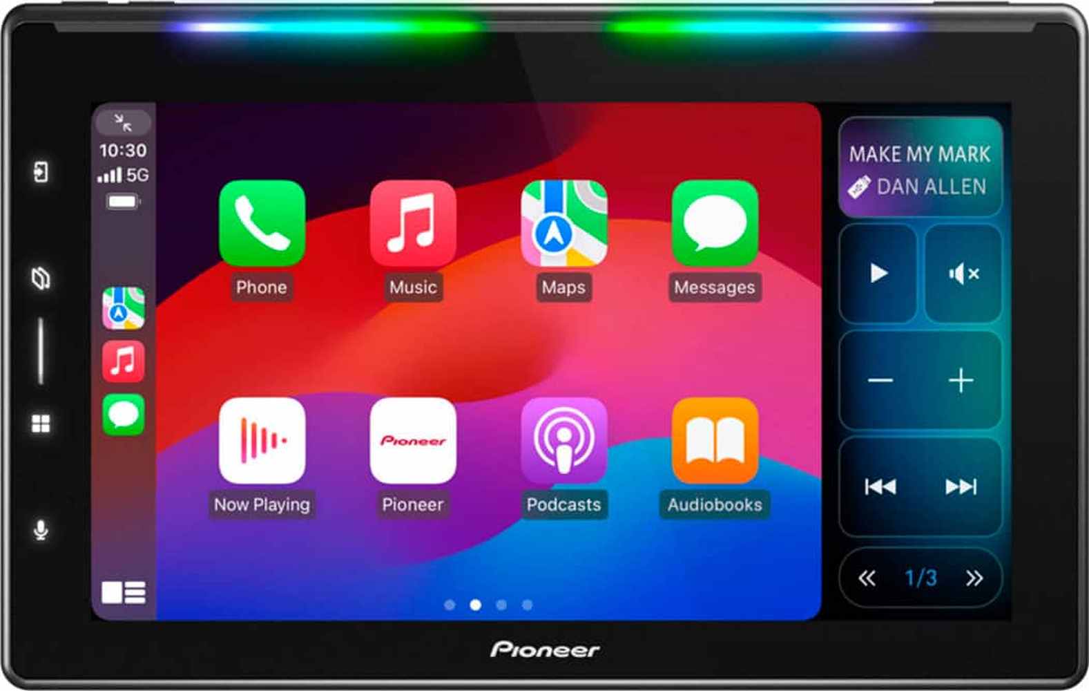 Pioneer - 10.1" - HD Screen Luminous Bar Android Auto (Wired/Wireless) Apple CarPlay (Wired/Wireless) Bluetooth - Black