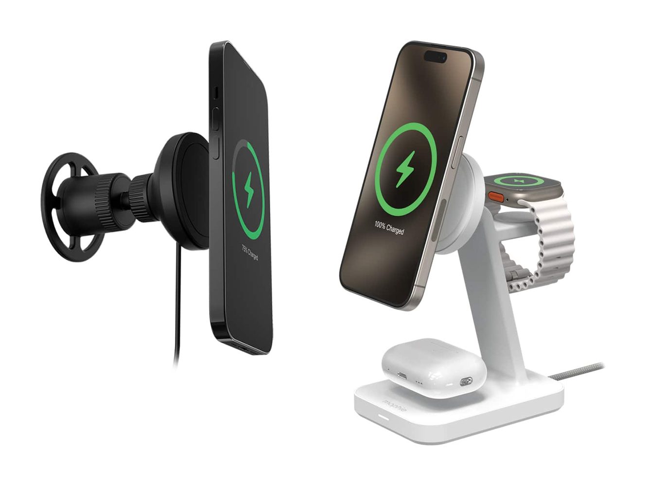 mophie - snap+ wireless car vent mount - Black
