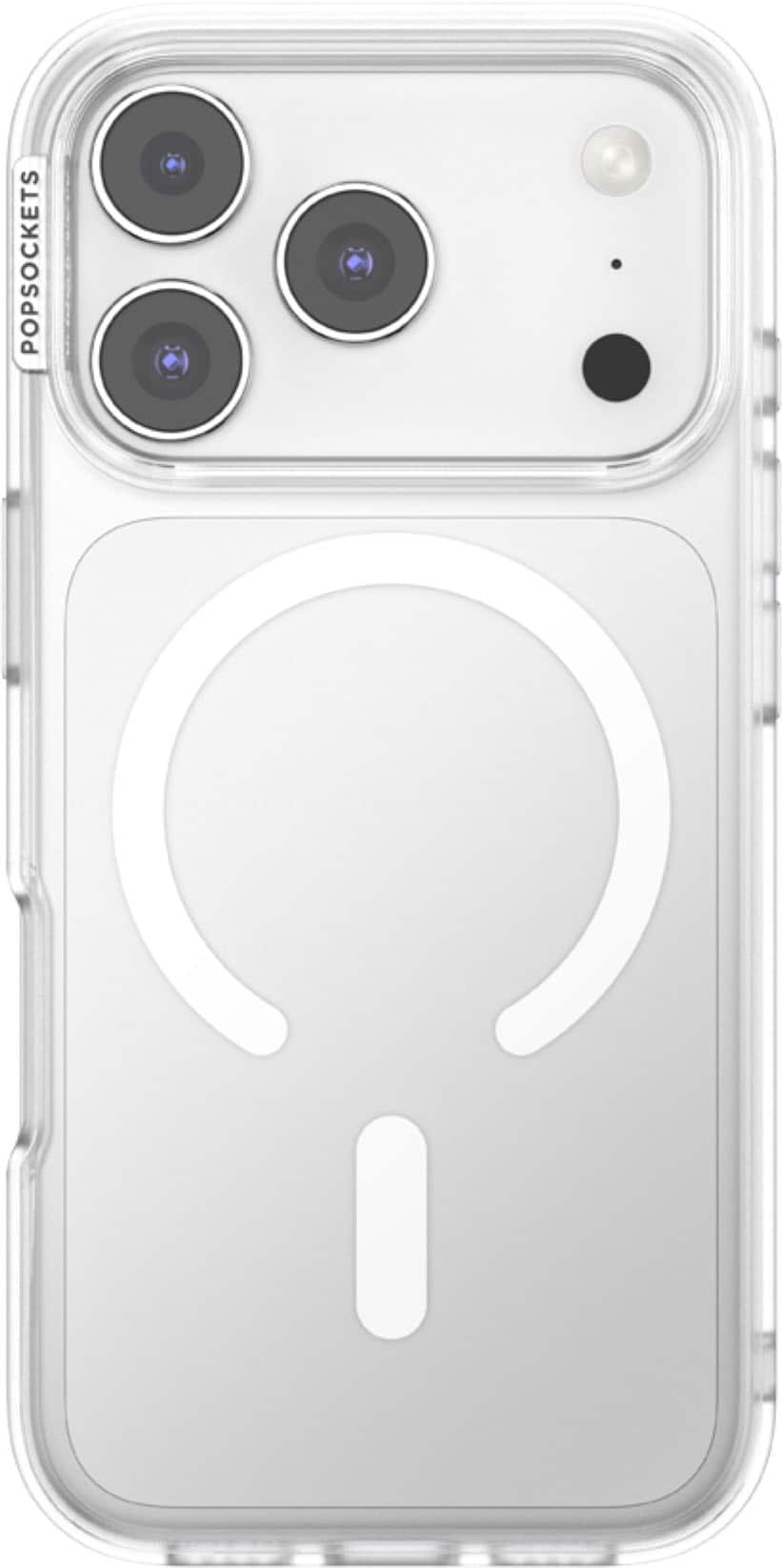 PopSockets - MagSafe PopCase for Apple iPhone 17 Pro Case with Customizable Graphic Case Insert (digital code) - Clear