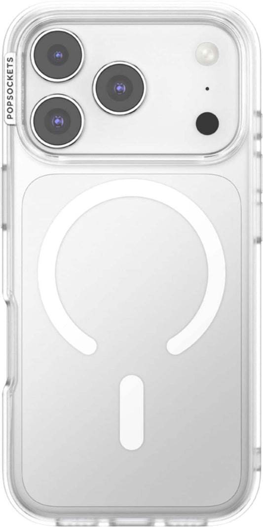 PopSockets - MagSafe PopCase for Apple iPhone 17 Pro Case with Customizable Graphic Case Insert (digital code) - Clear