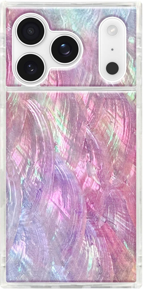 FLAUNT - Square Case with MagSafe for  iPhone 17 Pro - Pink Mother of Pearl