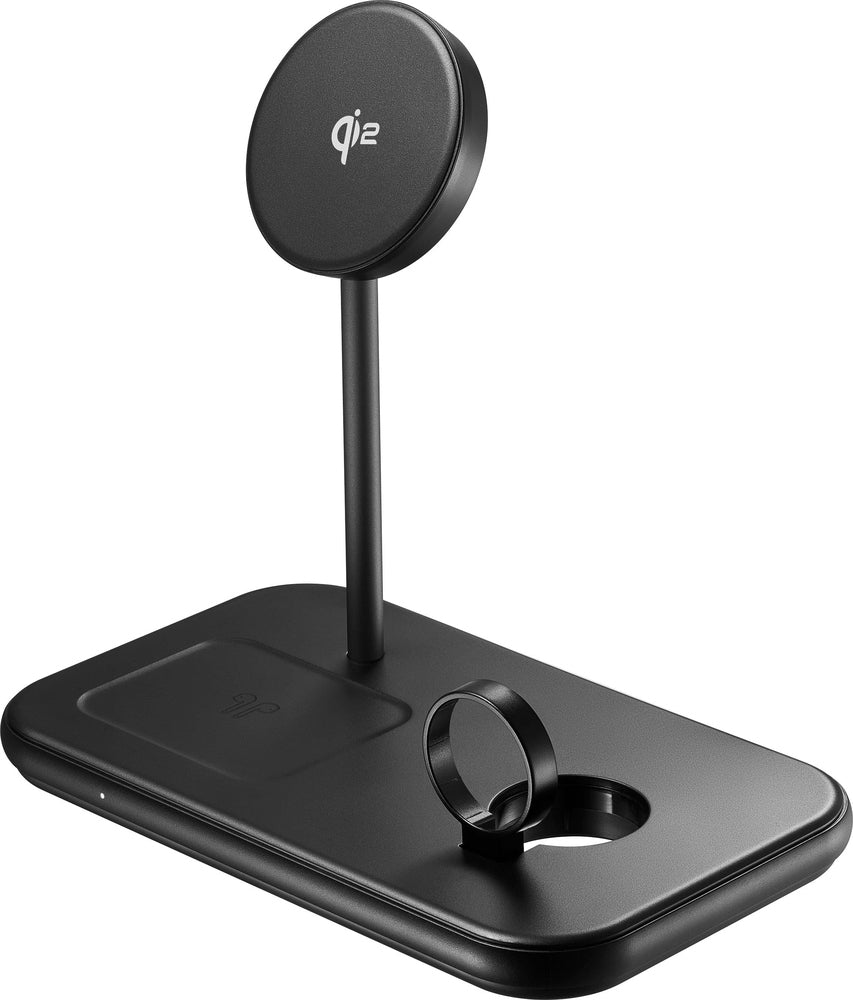 Insignia - 20W Qi2 Certified Fast Charge 3-in-1 Wireless Charging Stand for iPhone AirPods  Watch and More - Black