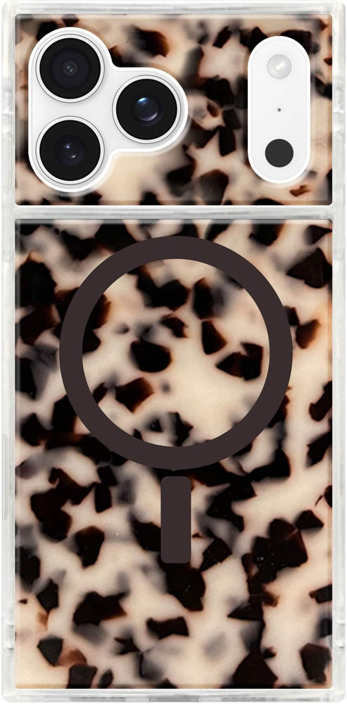 FLAUNT - Square Case with MagSafe for  iPhone 17 Pro Max - Blonde Tortoise Shell