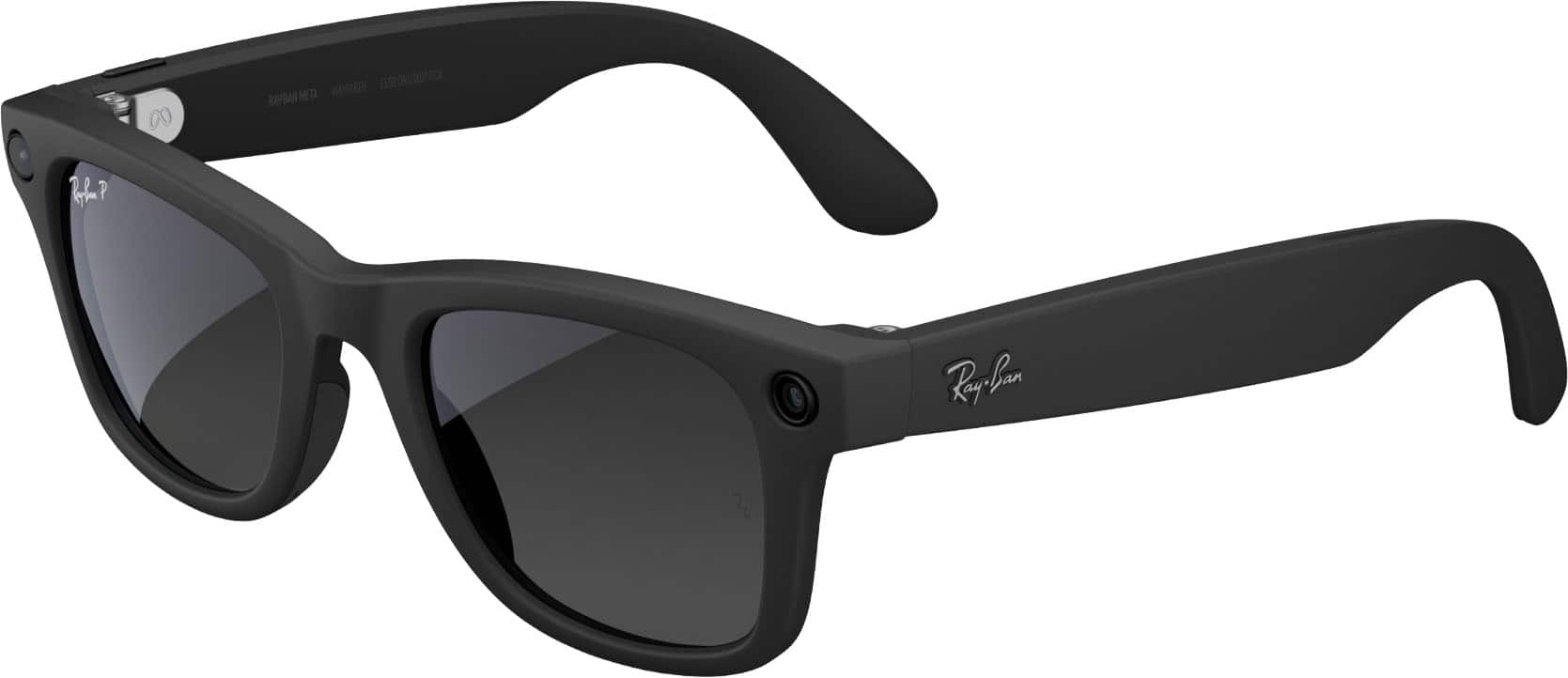 Ray-Ban Meta - Wayfarer Large (Gen 2) glasses with Meta AI Audio Photo Video Compatibility - Polarized Graphite lenses - Matte Black