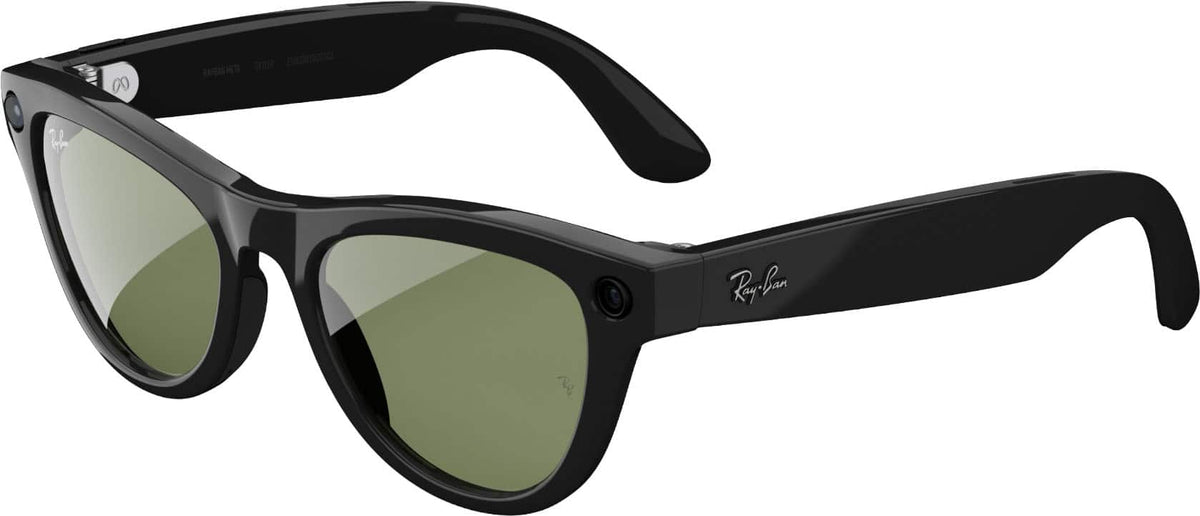 Ray-Ban Meta - Skyler (Gen 2) glasses with Meta AI Audio Photo Video Compatibility - Transitions Green lenses - Shiny Black