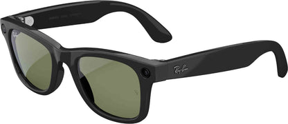 Ray-Ban Meta - Wayfarer (Gen 2) glasses with Meta AI Audio Photo Video Compatibility - Green lenses - Shiny Black