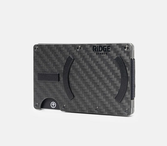 The Ridge Wallet - Carbon Fiber MagSafe Wallet - Silver