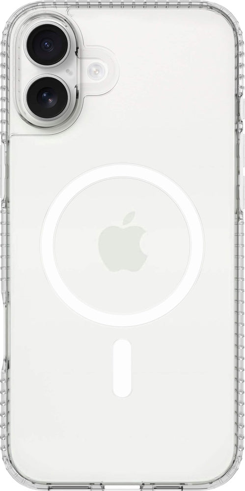 Insignia - Hard-Shell Case with MagSafe for iPhone 16 - Clear